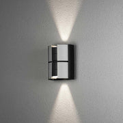 Vidar LED Wandleuchte Silber mit Up- & Downlight, verstellbarem Lichtaustritt in Schwarz/Silber für moderne Wandbeleuchtung.
