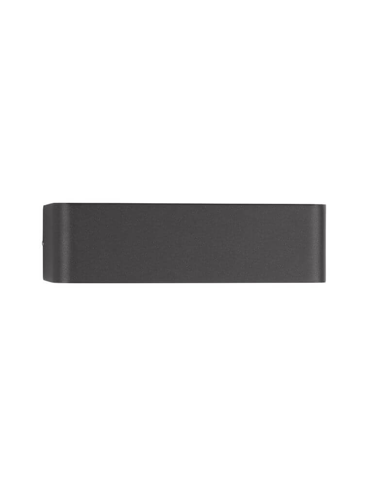 Videno LED Außenwandleuchte 3000K Anthrazit IP65 in flacher, rechteckiger Form mit mattem Finish.