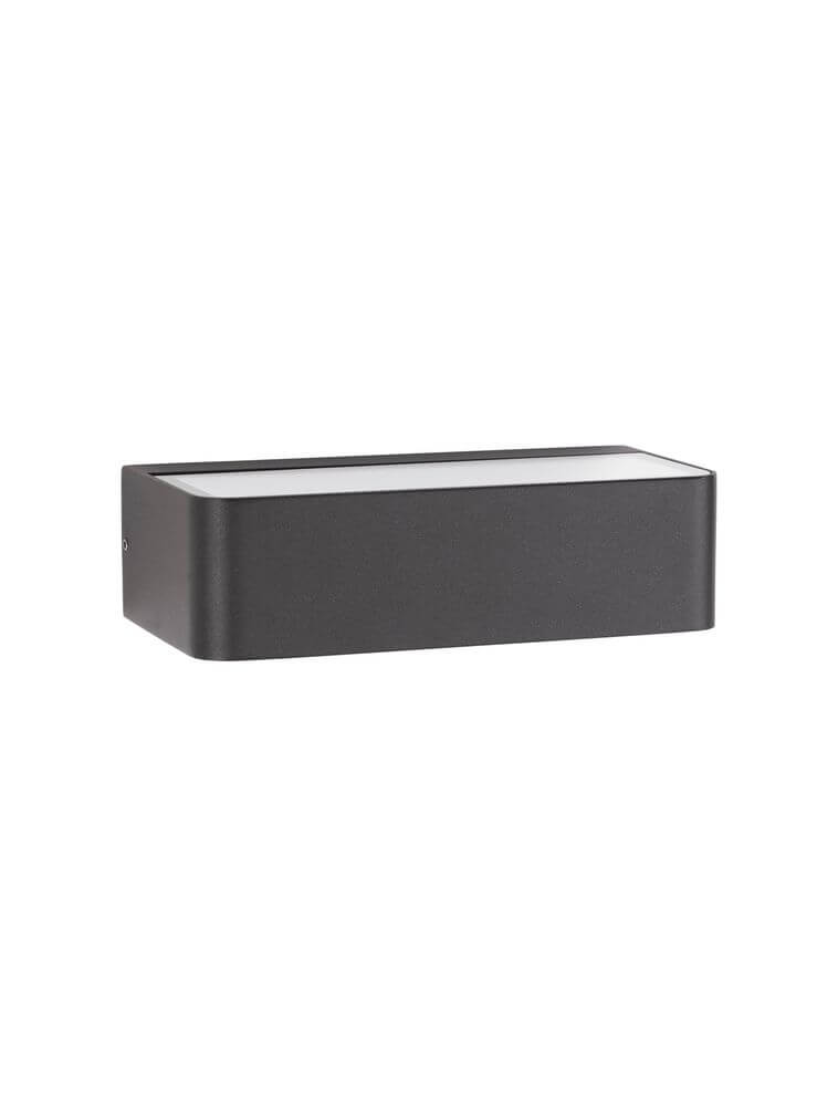 Videno LED Außenwandleuchte 3000K Anthrazit IP65 flache rechteckige Lampe aus Die-Casting Aluminium