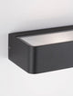 Videno LED Außenwandleuchte 3000K Anthrazit IP65, flache Wandleuchte in mattem Anthrazit, modernes Design.