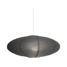 Villo Schirm aus Reispapier (ohne Fassung & Baldachin) in Anthrazit, moderne Reispapierleuchte mit diffusem Licht
