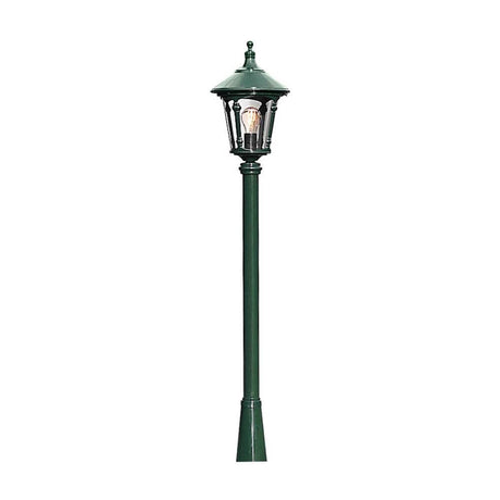Virgo mast light lighting head green, smoky acrylic glass on an elegant mast.