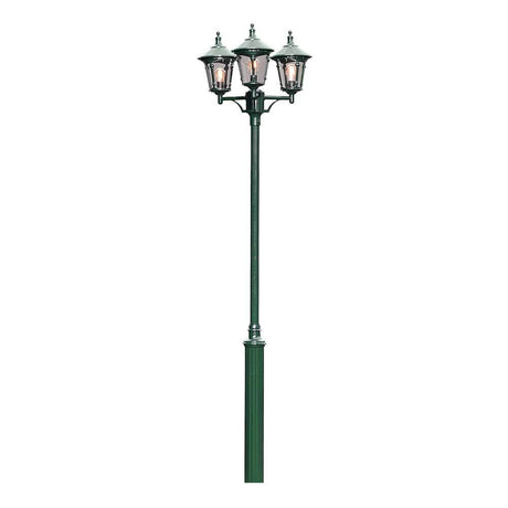 Virgo verlichtingskop 3-delig voor mastverlichting Groen, rookkleuren in elegante straatlantaarn.