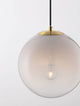 Vita Pendelleuchte E27 in Gold und Glas, oval, elegantes Design für modernes Interieur.