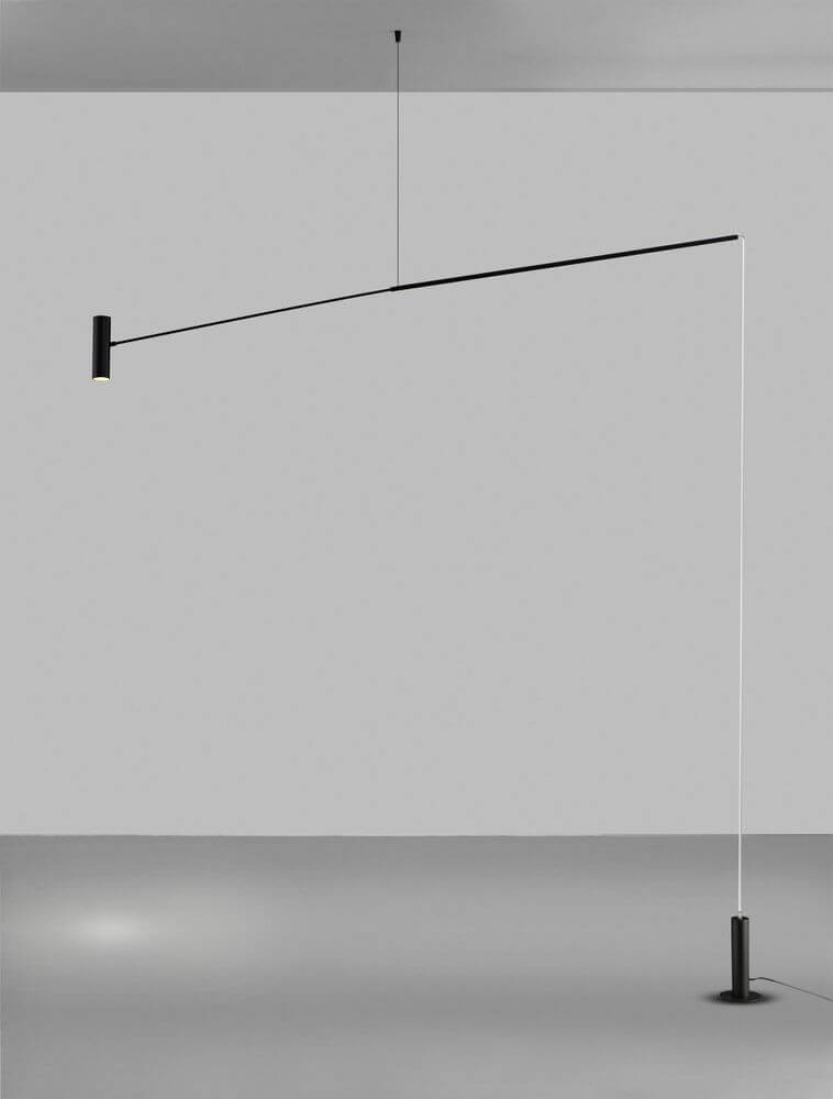 Voice LED Stehlampe 3000K Schwarz in modernem Design für stilvolle Beleuchtung im Raum
