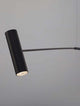 Voice LED Stehlampe 3000K Schwarz - elegante schwarze Stehlampe mit moderner LED-Technologie.