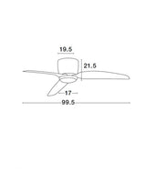 Ventilador LED de Volga Ø 99.5 cm 3000k