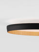 Vomos Deckenleuchte Ø 40cm 2700, 3000K mit Holz- und Schwarz-Design für modernes Lichtambiente.