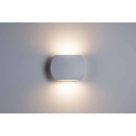 Wall Ceiling Bocca WL LED 2x3W White aluminium wall light with light accents for living spaces and bathrooms