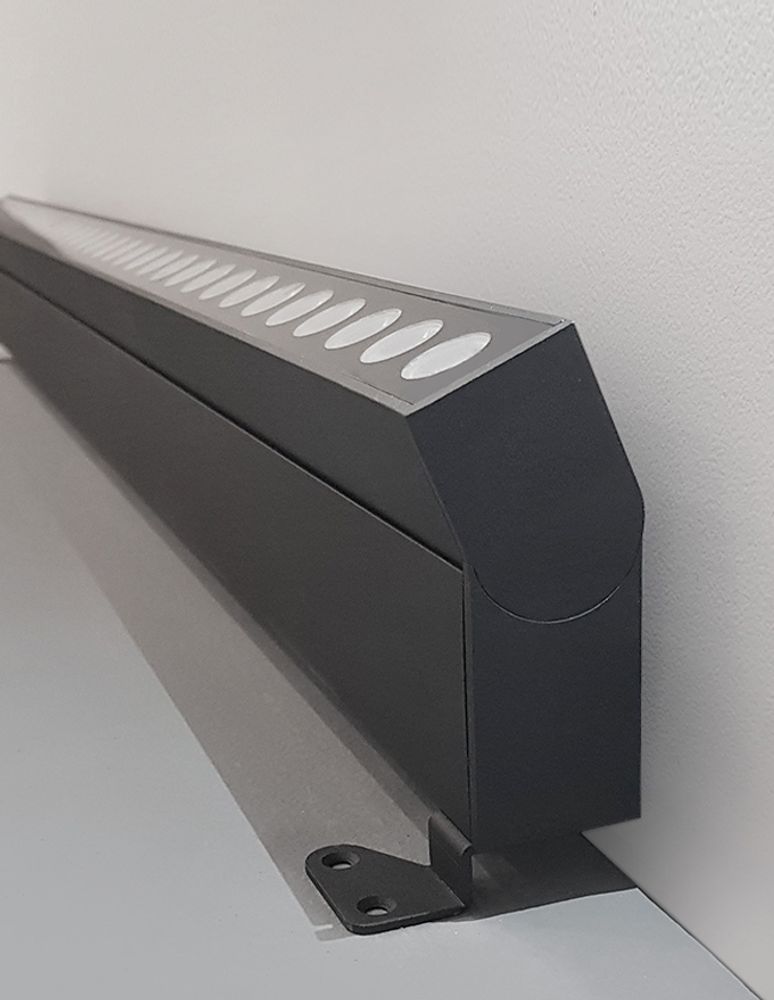 Wall Washer LED Außenwandstrahler 100cm 3000K Chip Cree Schwarz IP67