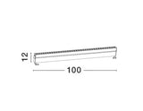 Wall Washer LED Außenwandstrahler 100cm 3000K Chip Cree Schwarz IP67