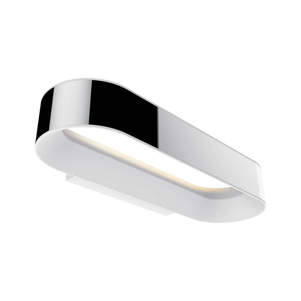 Wandleuchte Agena IP44 LED Dimmbar 1x20W Chrom Weiß Alu Edelstahl in modernem Design mit Lichteffekt