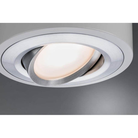 Wandleuchte Argun LED 1x4,8W Weiß Alu-Gebürstet mit schwenkbaren Spots und dimmbaren Licht.
