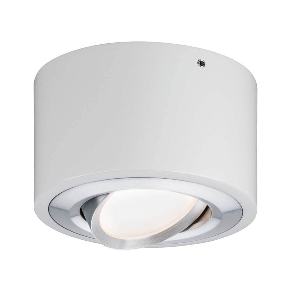 Wandleuchte Argun LED 1x4,8W Weiß Alu-Gebürstet mit dimmbaren, schwenkbaren Spots.