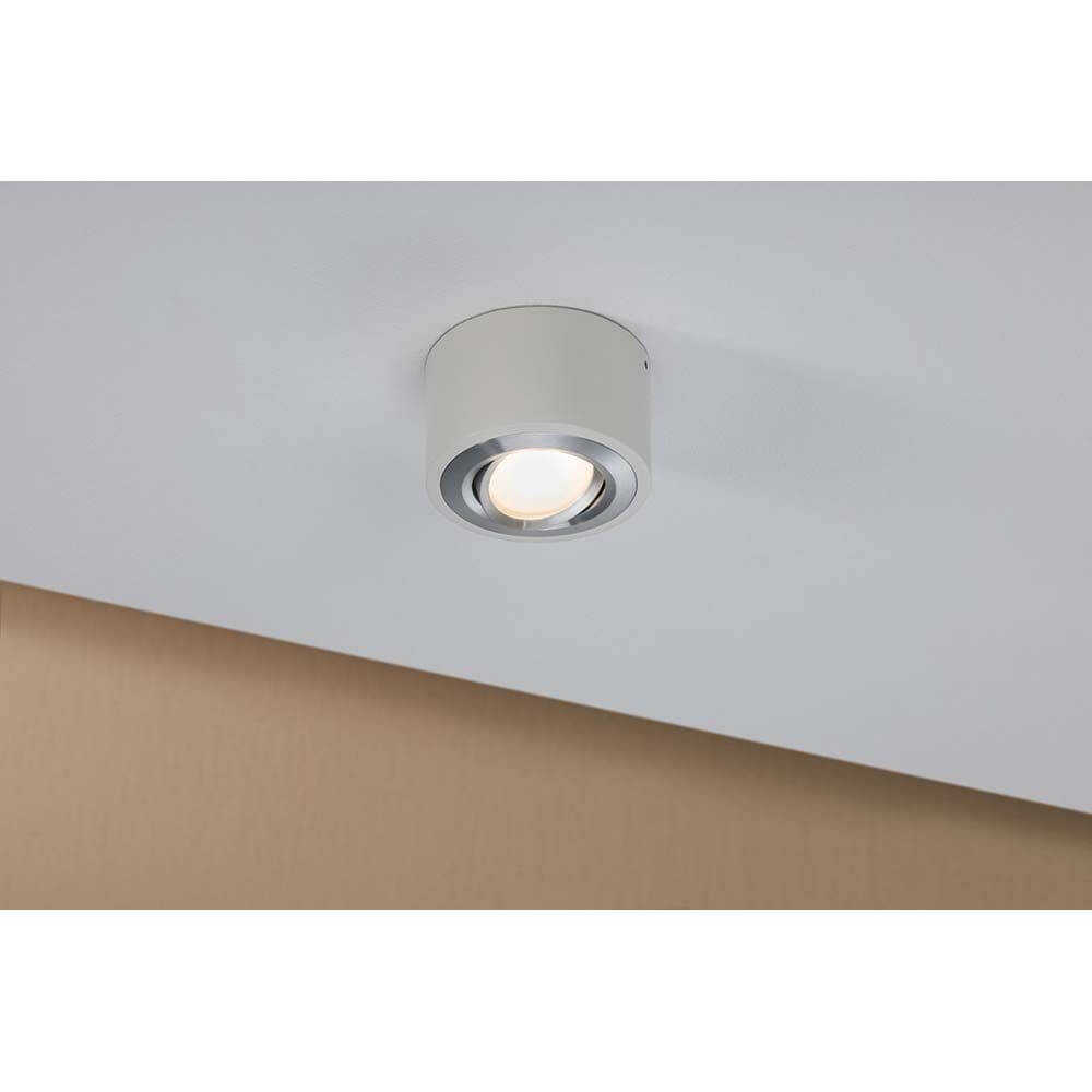 Wandleuchte Argun LED 1x4,8W Weiß Alu-Gebürstet mit schwenkbarem Spot und dimmbarer Lichtfunktion.