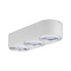 Wandleuchte Argun LED 3x4,8W Weiß Alu-Gebürstet mit drei dimmbaren Spots und modernem Design.