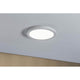 Wandleuchte Atria LED-Panel 220mm 15W 4000K Weiß montiert an Decke mit gleichmäßigem Licht.