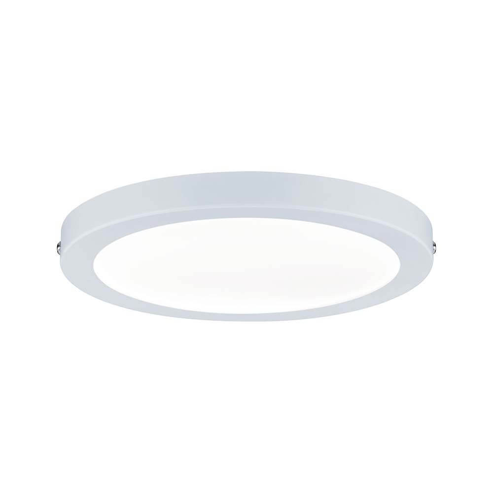 Wandleuchte Atria LED-Panel 220mm 15W 4000K Weiß - flache, runde Deckenleuchte in Weiß matt mit gleichmäßiger Ausleuchtung.