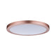 Wandleuchte Atria LED-Panel 300mm 19W 4000K Rosegold in flacher, runder Form mit rosegoldenem Rahmen.
