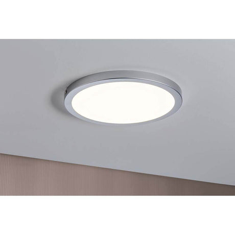 Atria wall light LED panel 300mm 22W with even light distribution and warm white light, flat and modern.