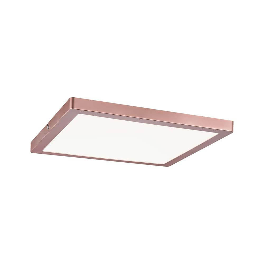 Wandleuchte Atria LED-Panel 300x300mm 20W 4000K Rosegold matt in flacher, eckiger Form mit neutralweißem Licht.