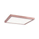 Wandleuchte Atria LED-Panel 300x300mm 20W 4000K Rosegold matt in flacher, eckiger Form mit neutralweißem Licht.