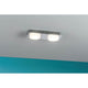 Wandleuchte Doradus IP23 LED 2x5W Chrom an Decke montiert, modernes Design mit gleichmäßigem Licht.
