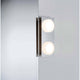 Wandleuchte Doradus IP23 LED 2x5W Chrom mit modernem Design, blendfreiem Licht und Spiegelmontage.