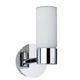 Wandleuchte Eleon WL IP44 max. 33W G9 Chrom Satin Glas mit satiniertem Glasschirm und modernem Design.