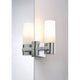 Wandleuchte Gemini WL IP44 max. 40W E14 2er Pack Chrom Satin Glas an Wand montiert