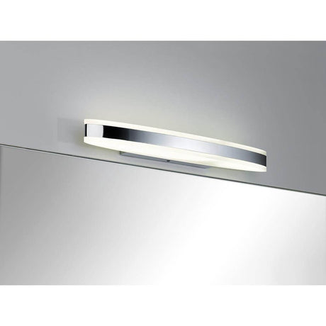 Kuma wall light IP44 LED 1x9W 500mm chrome white acrylic mounted above a mirror.