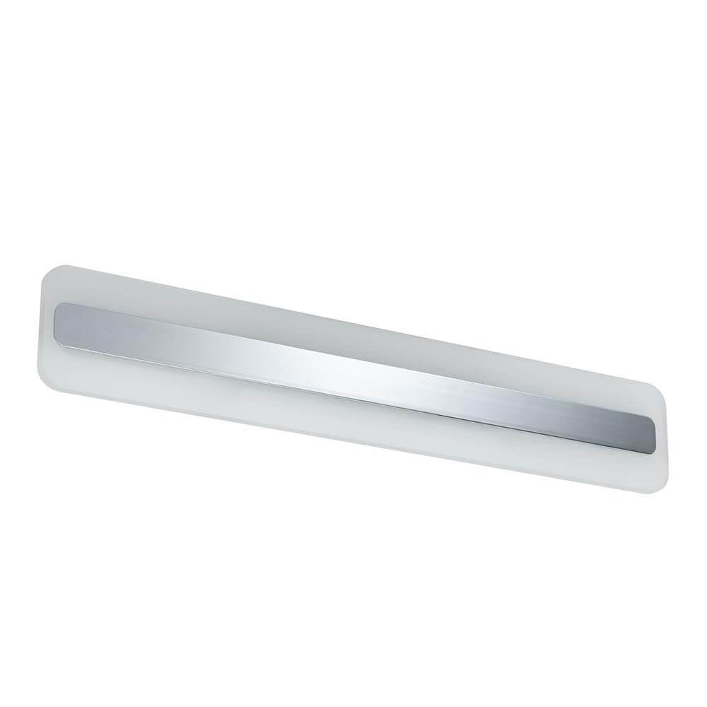 Wandleuchte Lukida IP44 LED 9W 600mm Chrom Weiß Alu Acryl für blendfreies Licht im Badezimmer.