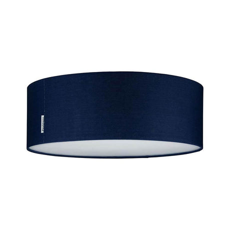 Mari ceiling light 2-bulb Blue fabric, modern, dark blue fabric, diffuser disc, even illumination
