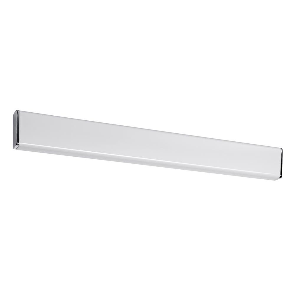 Wandleuchte Nembus IP44, 600mm LED, chrom, weiß Acryl, zeitlose Eleganz für Bad und Feuchträume.