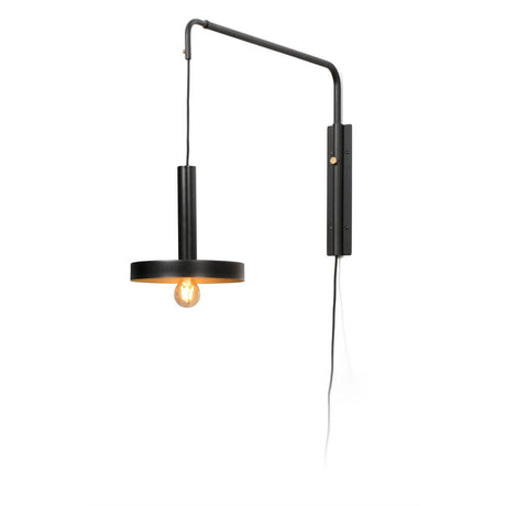 Wand-Hängeleuchte WHIZZ Schwarz, Goldfarben mit modernem Design und stimmungsvollem Licht.