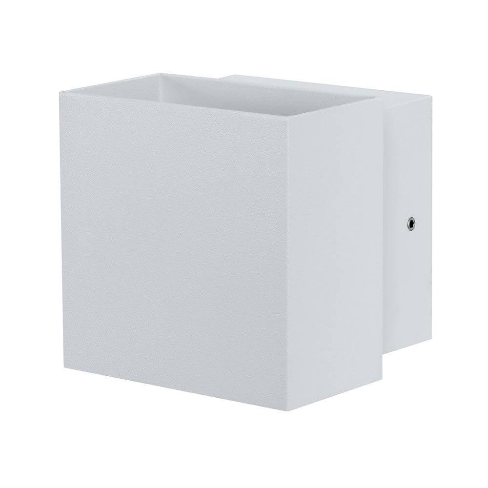 Wandaufbauleuchte LED Cybo eckig 2x3W weiß 100x100mm in quadratischer Form.