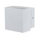 Wandaufbauleuchte LED Cybo eckig 2x3W weiß 100x100mm in quadratischer Form.