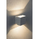Wandaufbauleuchte LED Cybo eckig 2x3W weiß 100x100mm an der Wand mit Lichtakzenten
