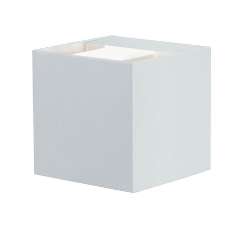 Wandaufbauleuchte LED Cybo eckig 2x3W weiß 80x80mm in quadratischem Design mit variablen Lichtakzenten.