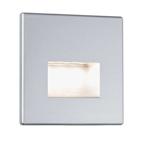 Wandeinbauleuchte LED Edge Quadro Chrom-Matt in eleganter Chrom-Matt-Ausführung für moderne Beleuchtung.
