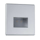 Wandeinbauleuchte LED Edge Quadro Chrom-Matt in modernem Design mit edler Chrom-Oberfläche.