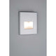Wandeinbauleuchte LED Edge Quadro Chrom-Matt an grauer Wand montiert