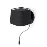 Wandlampe SWEET mit LED-Lesearm Schwarz