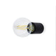Wandleuchte TEN Schwarz mit einer stilvollen Glühlampe, ideal für moderne Raumgestaltung.