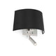 Wandlampe VOLTA mit LED-Leselicht 2700K Nickel, Schwarz - moderne Wandbeleuchtung mit schickem Design.
