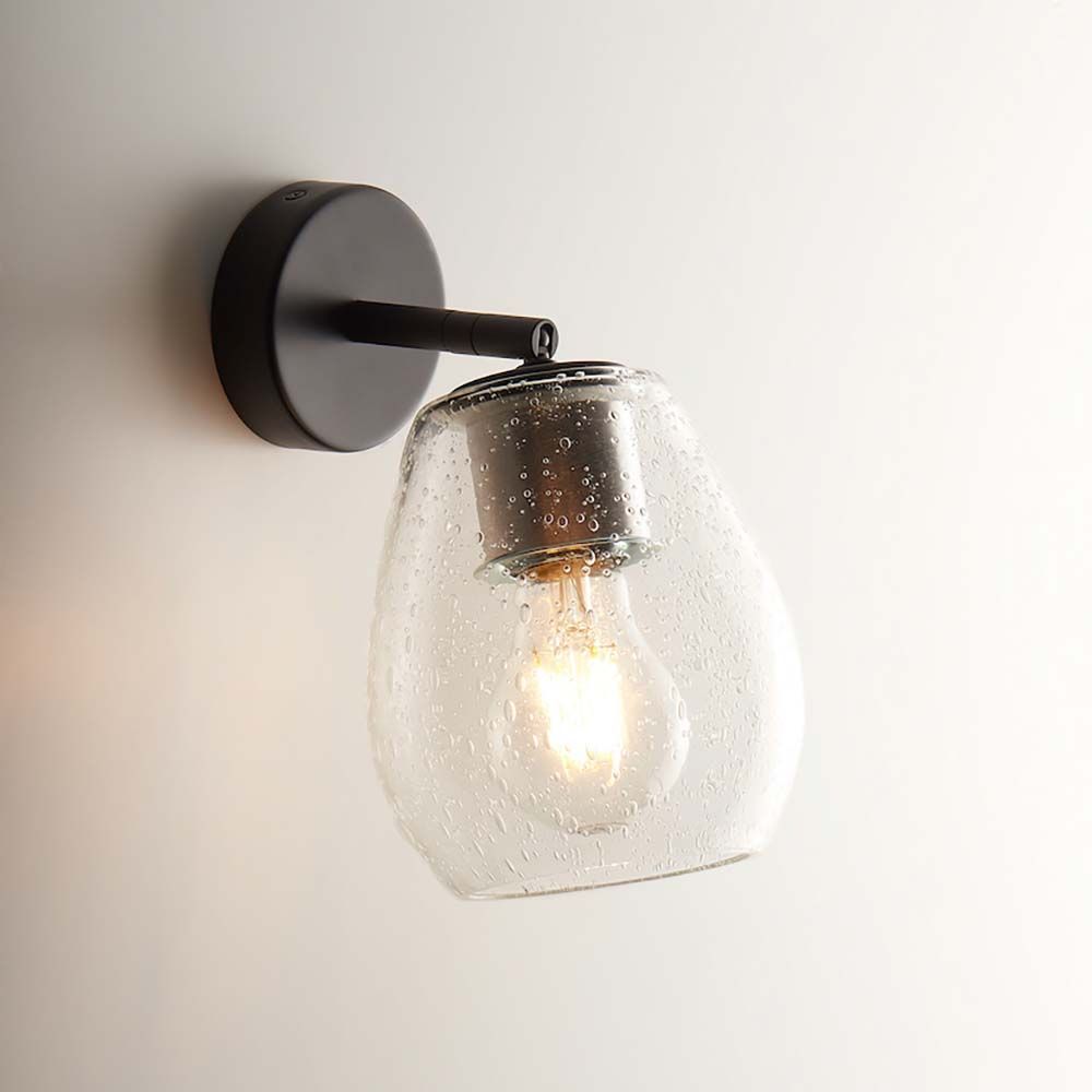 Lampada da parete Bagan nero