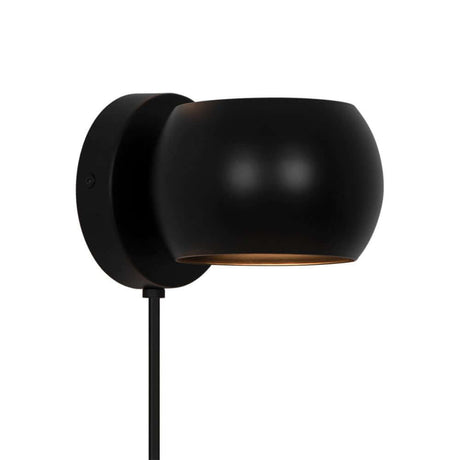 Applique murale Belir en noir, idéale pour la cuisine ou le salon avec une lumière réglable.