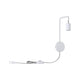 Wandleuchte Calvani Dimmbar Weiß – moderne Wandlampe mit Stecker, optimal als Leselampe und Flurbeleuchtung.