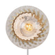 Wandleuchte Chisell mit kunstvollem, mundgeblasenem Glas und Lichtreflexionen im Art-déco-Stil.