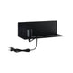 Wandleuchte Devara USB Schwarz mit integrierter Ablage und Kabel für vielseitige Anwendungen.